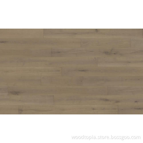 Light brown three-story solid wood flooring